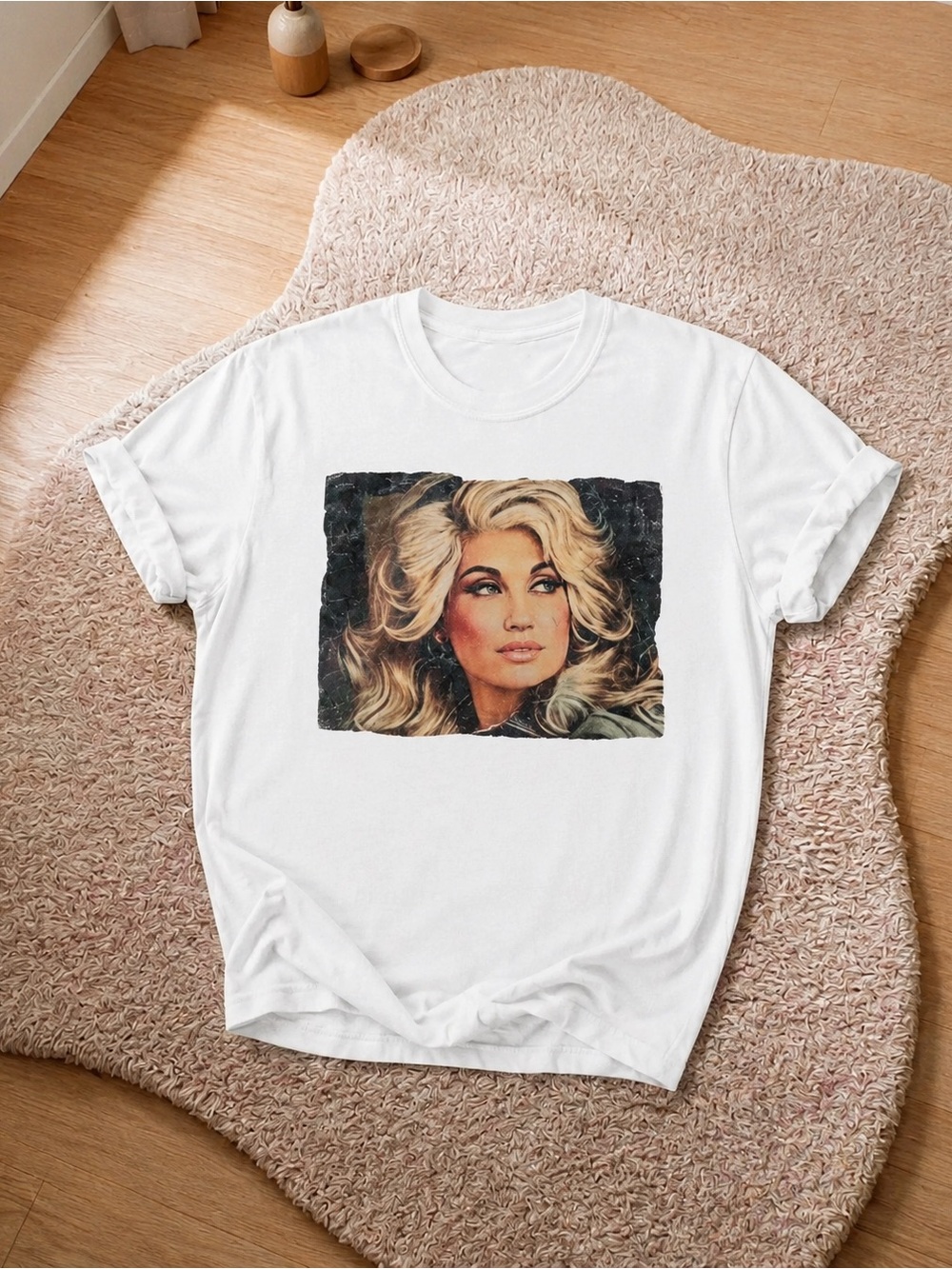Dolly Portrait Graphic Shirt, Retro Glam Tee